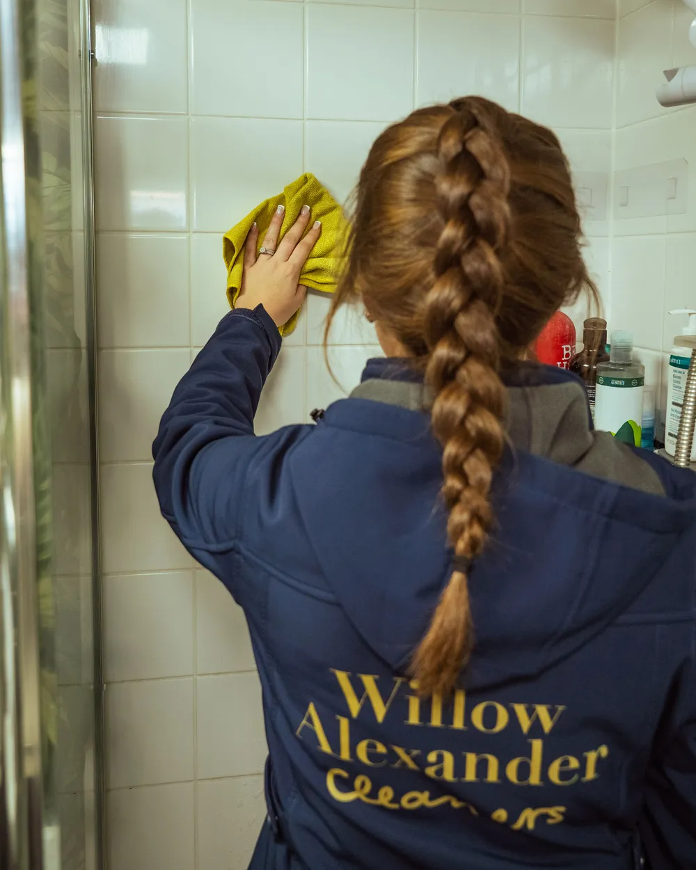Bathroom detail, surface-appropriate cleaning