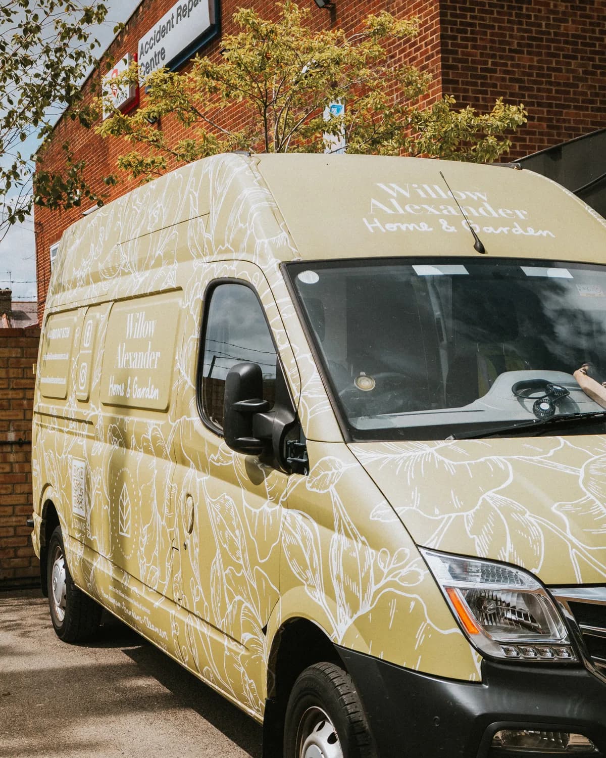 A liveried House of Willow Alexander electric van
