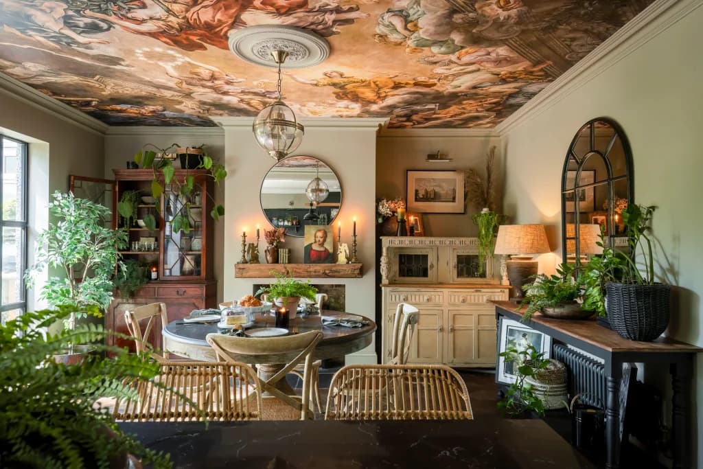 Herts dining room: warm timber, candlelight, considered table setting