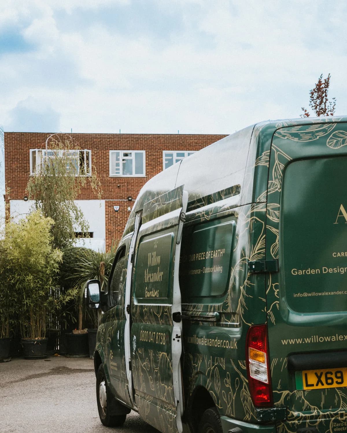 A House of Willow Alexander electric van, liveried for garden and home care