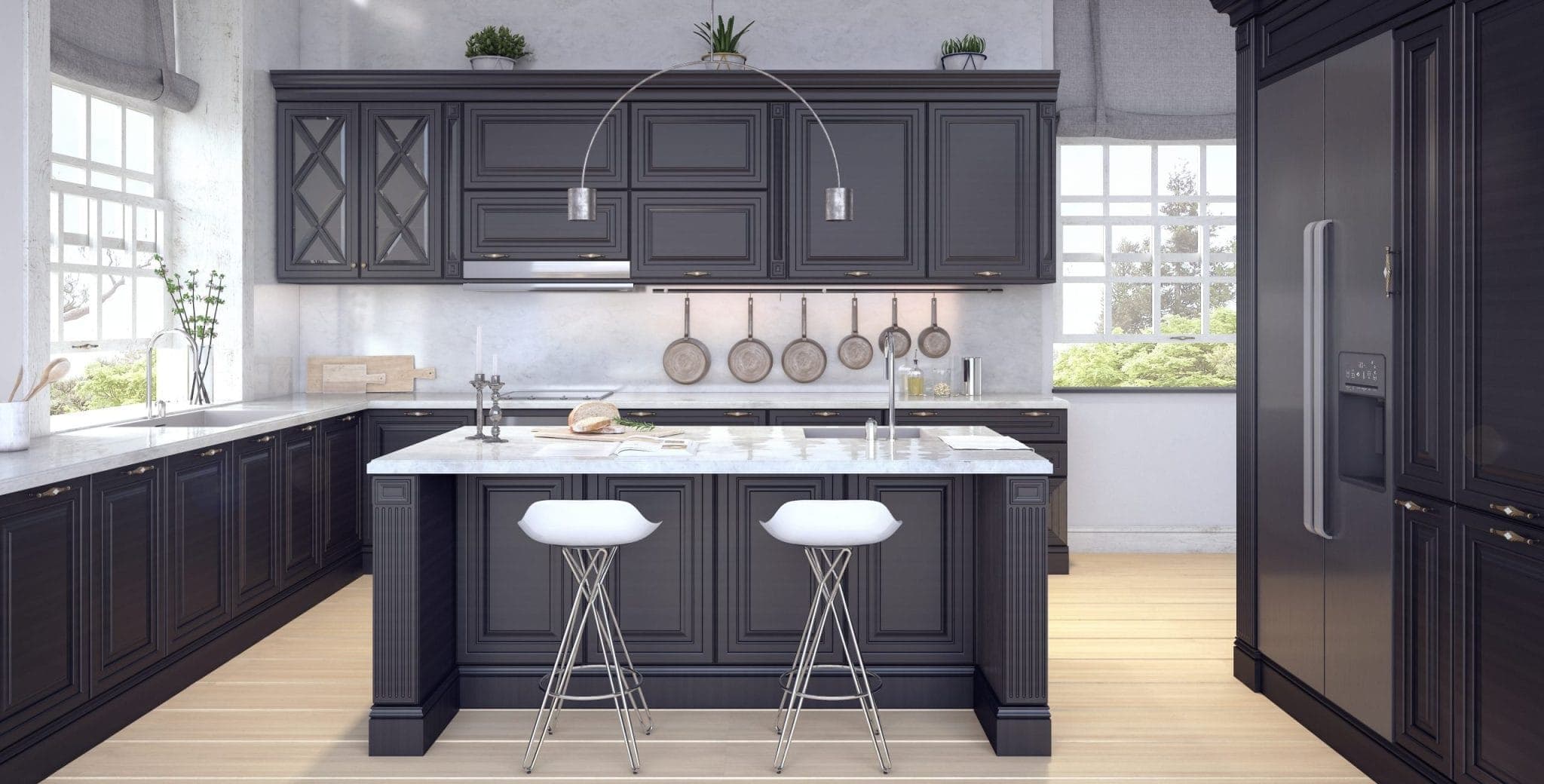 Classic design of kitchen 3D Rendering