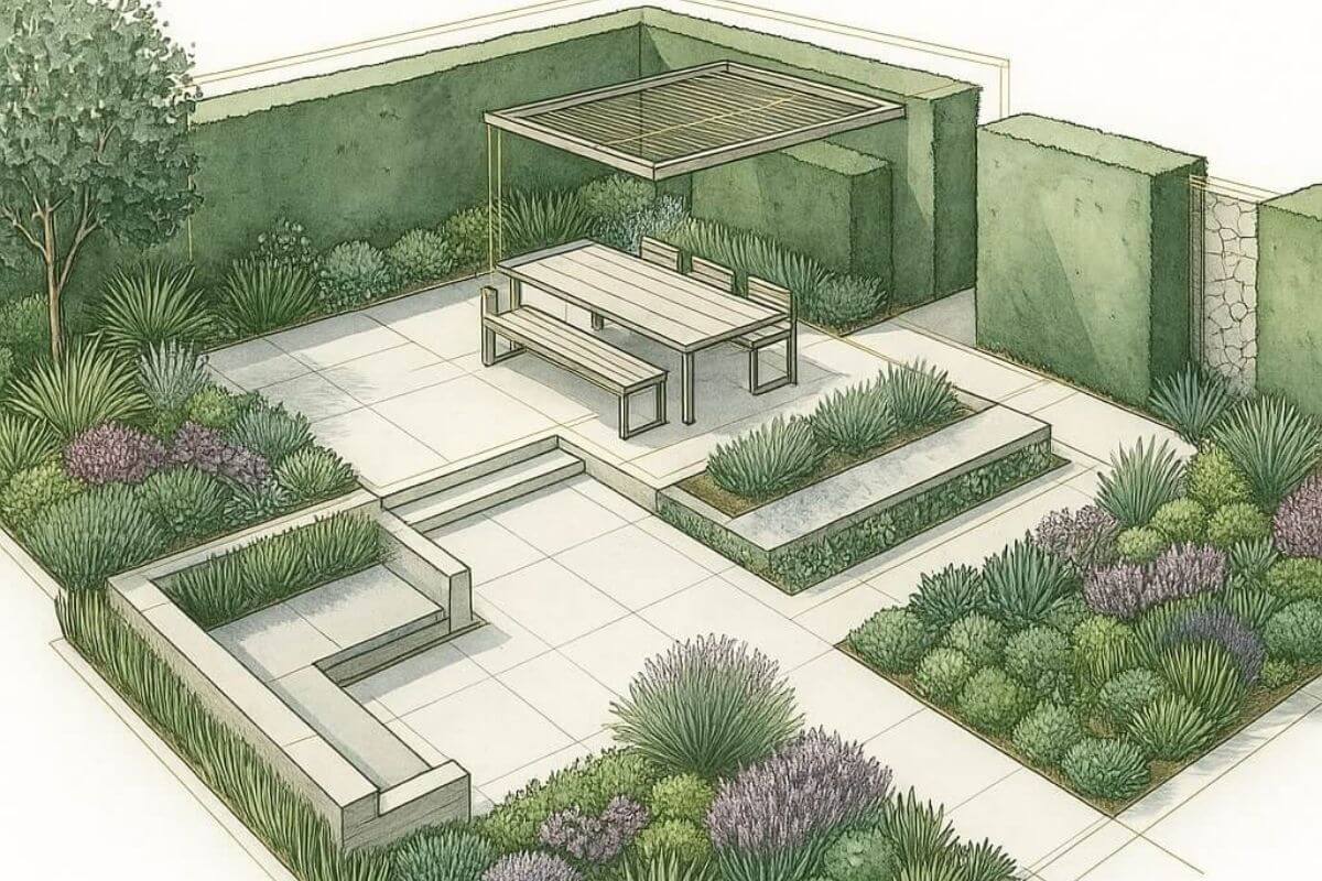 A garden concept plan, the kind of brief the Assistant helps you build