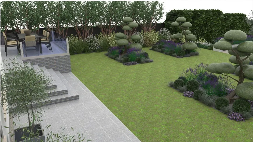 Large Sloped Garden, Wrotham, Kent