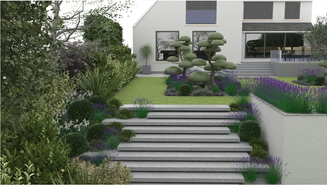Large Sloped Garden, view 3