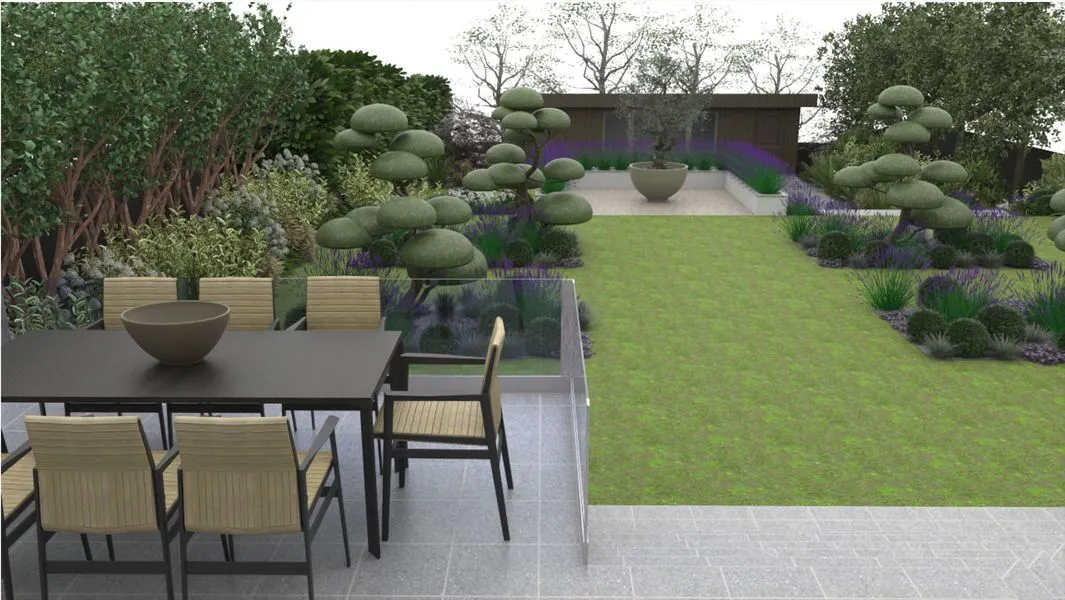 Large Sloped Garden, view 4