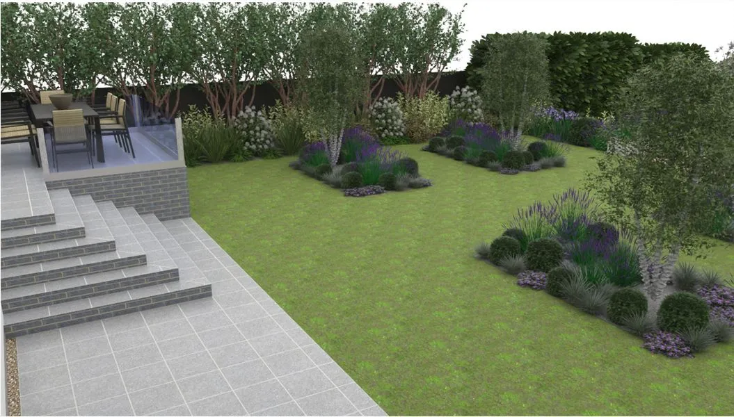 Large Sloped Garden, view 7