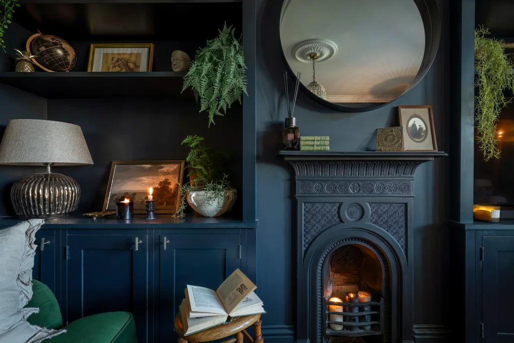 Herts living room: layered textures, muted palette, natural light