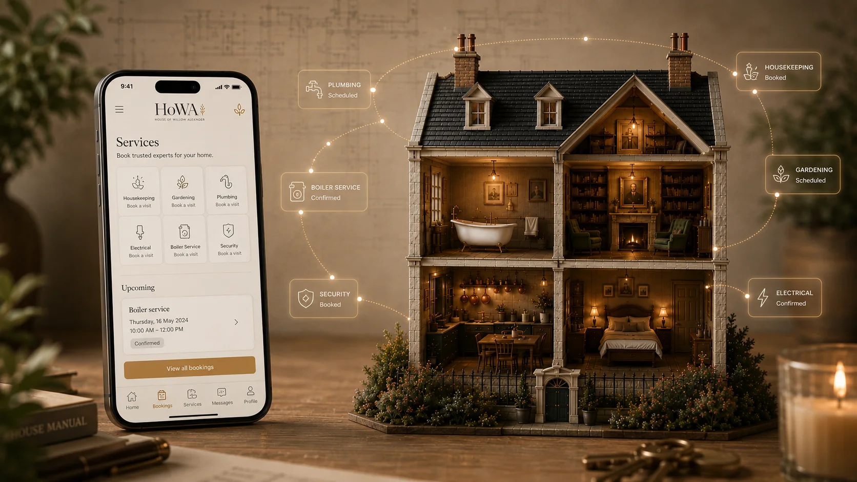 HoWA matching the home with the right trusted hands, booked, billed and filed in one place