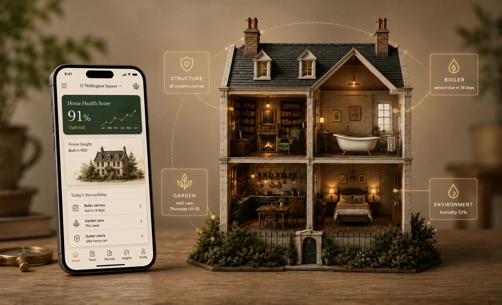 The HoWA living record of the home, every service, decision and document kept and carried forward