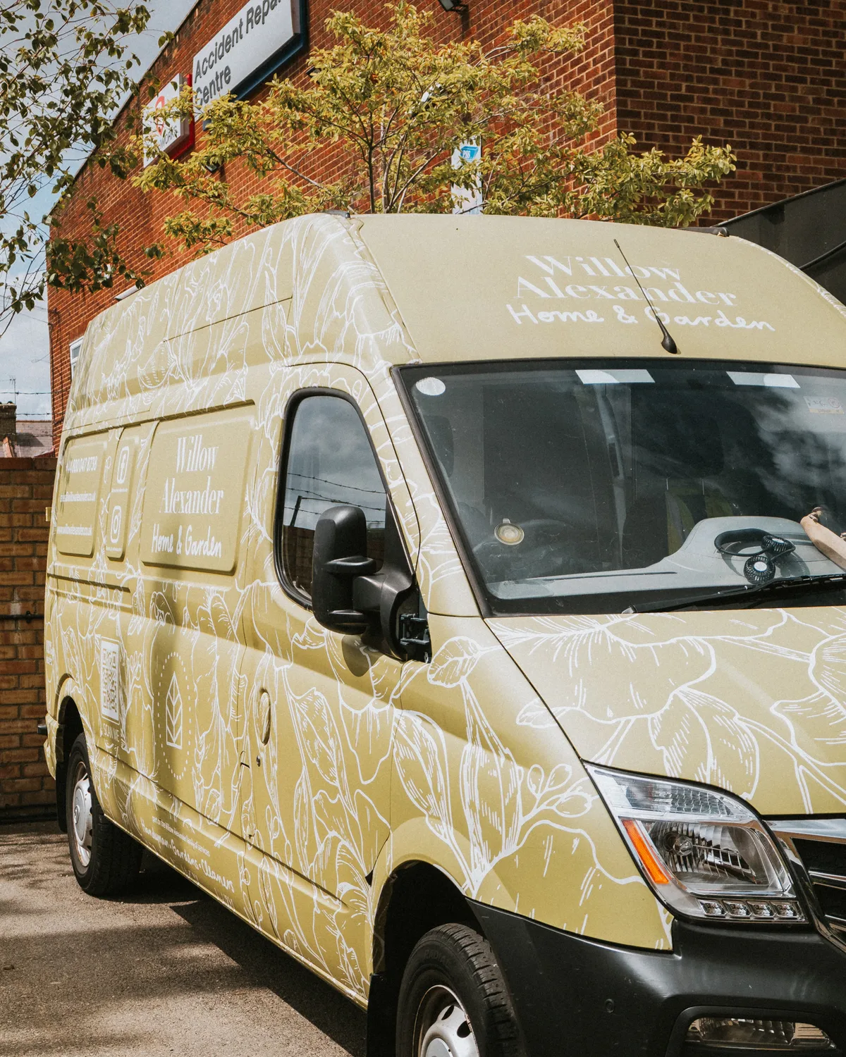 A liveried House of Willow Alexander electric van