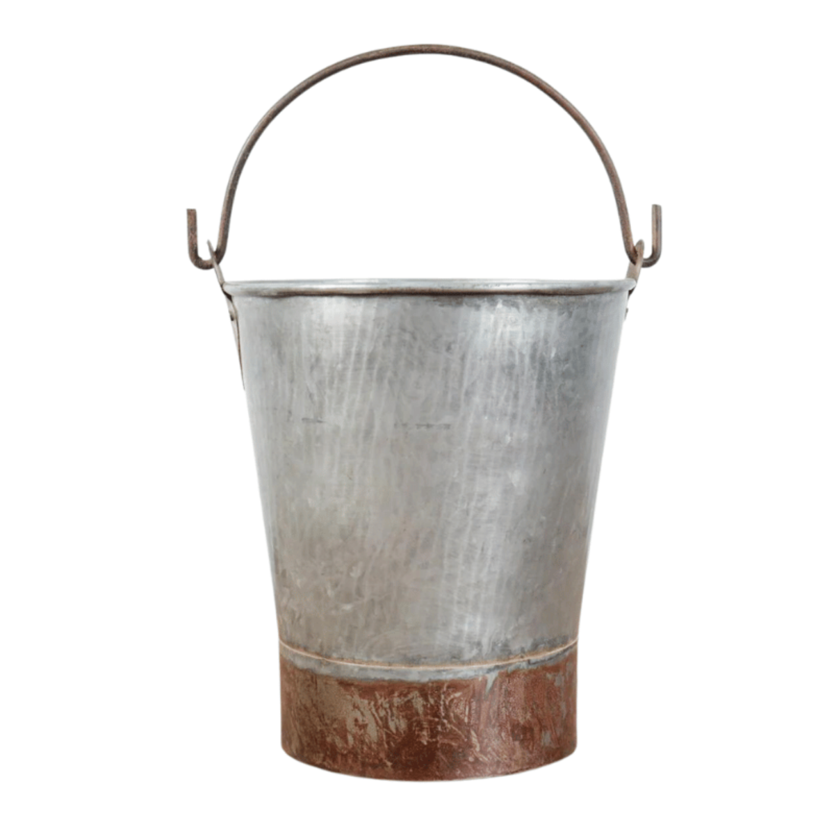 Medium Oval Metal Bucket with Metal Handles - CT2512 - D&W Silks