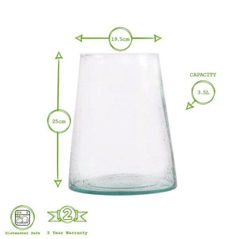 Large Spring Recycled Glass Vase – 3.5L