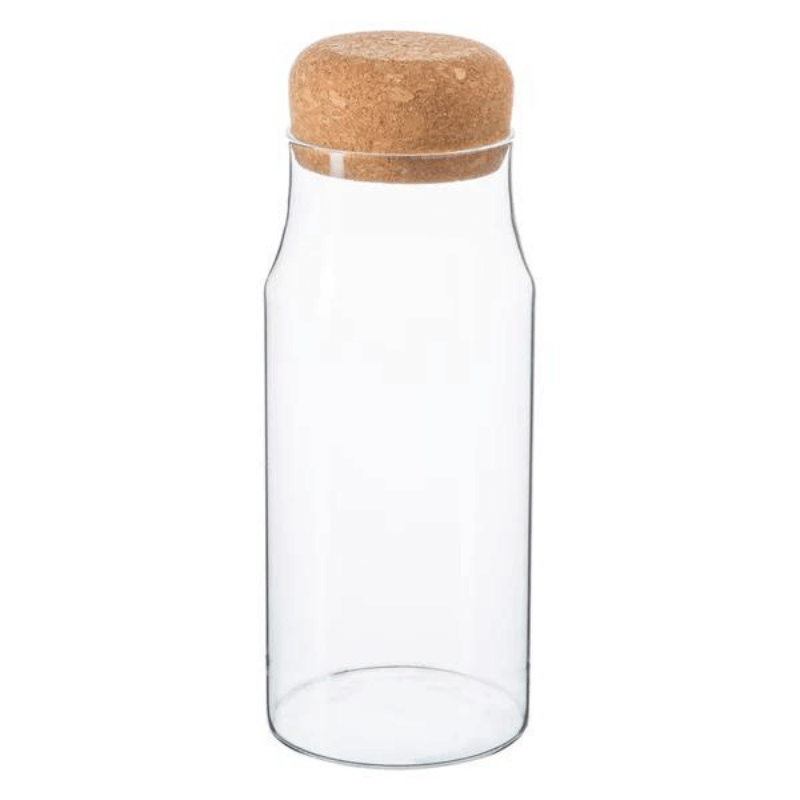 Glass Storage Bottle With Cork Lid