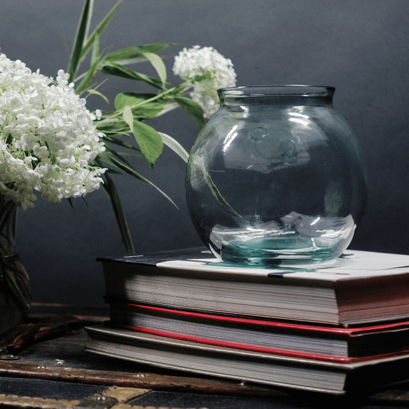 Clear Recycled Glass Fishbowl Vase