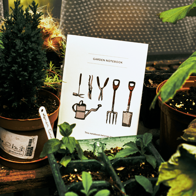 100% Recycled Paper Hand Illustrated Gardening Notebook