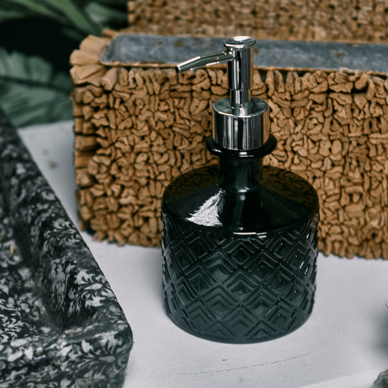 Prussian Blue Recycled Glass Soap Dispenser