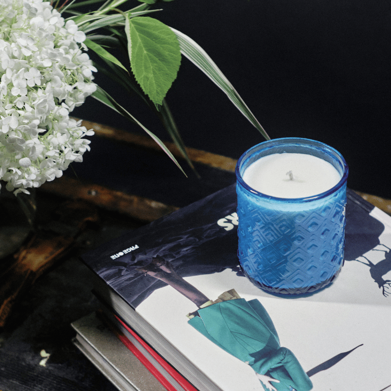 Sea Salt Recycled Glass Candle
