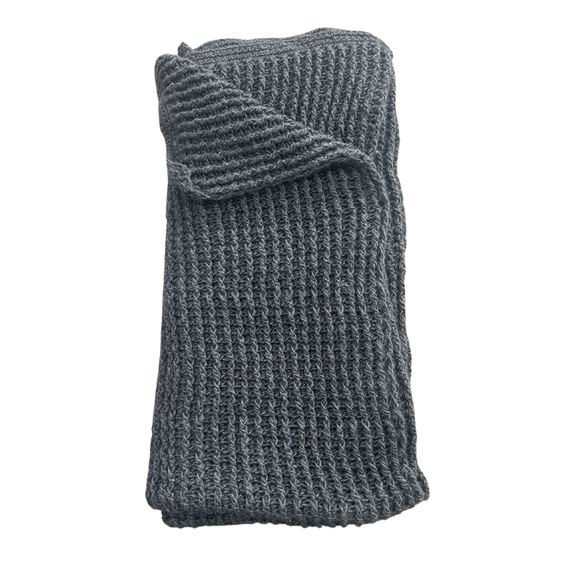 Handmade Charcoal Chunky Knit Throw
