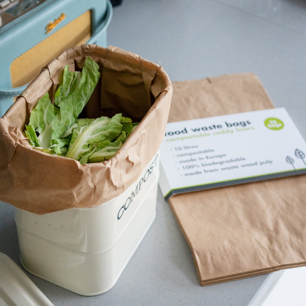25 Compostable Paper Food Waste Bags