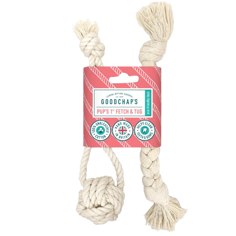 Pup’s 1st Fetch & Tug Natural Cotton Dog Rope Toy