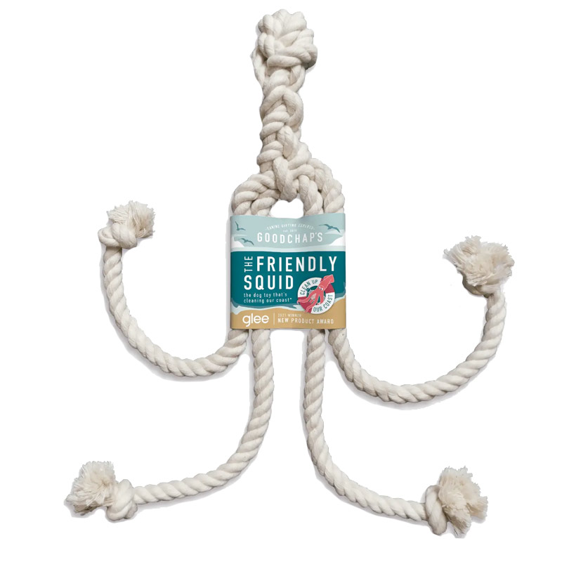 Friendly Squid Natural Cotton Dog Rope Toy