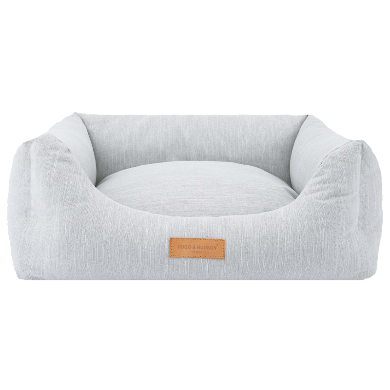 Luxury Plush Silver Grey Dog Bed