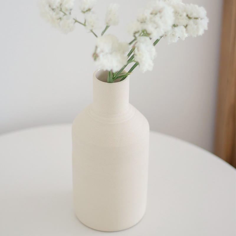 Natural Stoneware Vase 20cm
