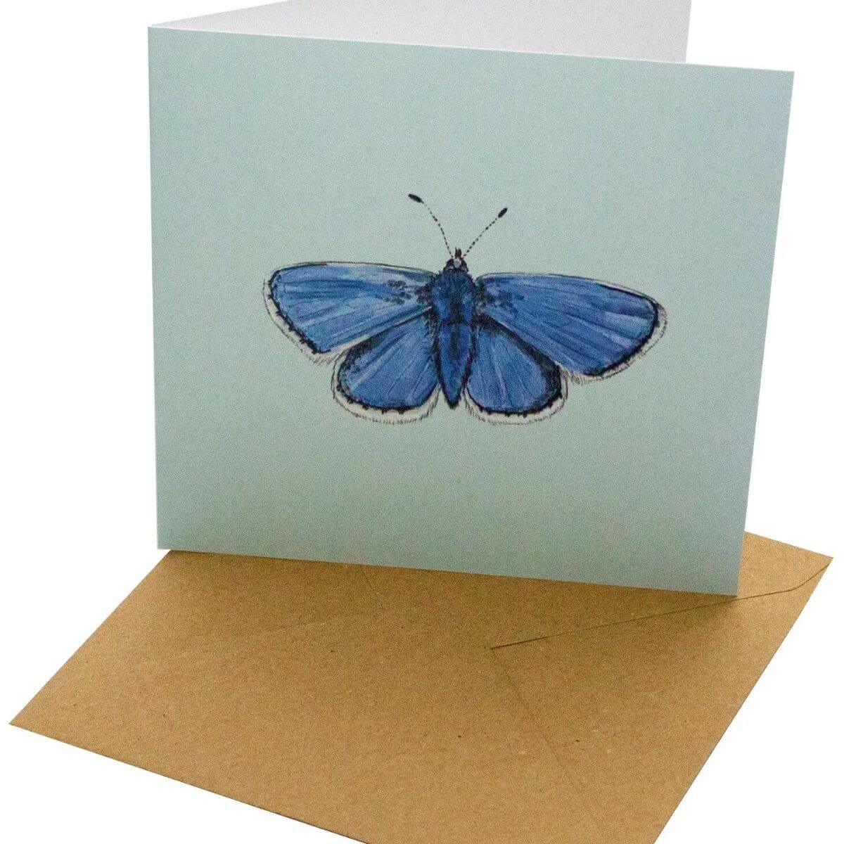 Common Blue Butterfly Greeting Card